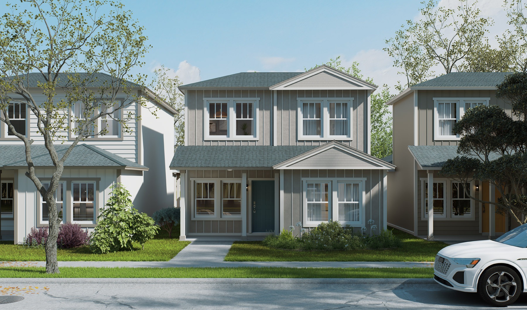 outside view of brand new two story for rent home